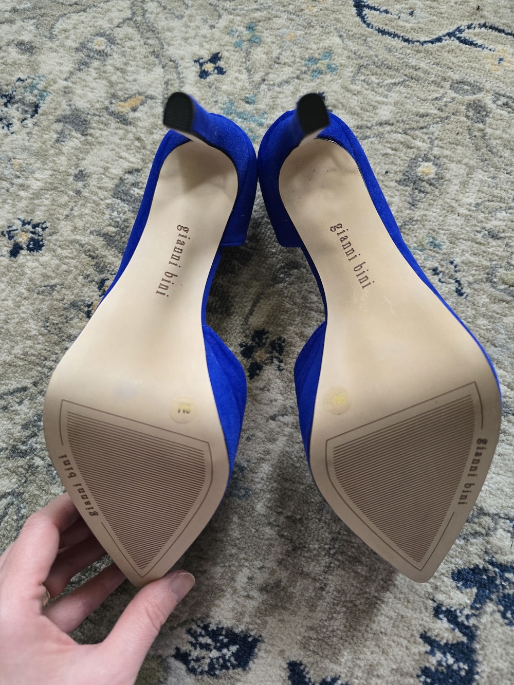 Gianni Bini Cobalt Blue Pointed Toe D'Orsay Pumps - Picture 7 of 10